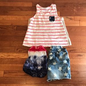 Girls Stars and Stripes set